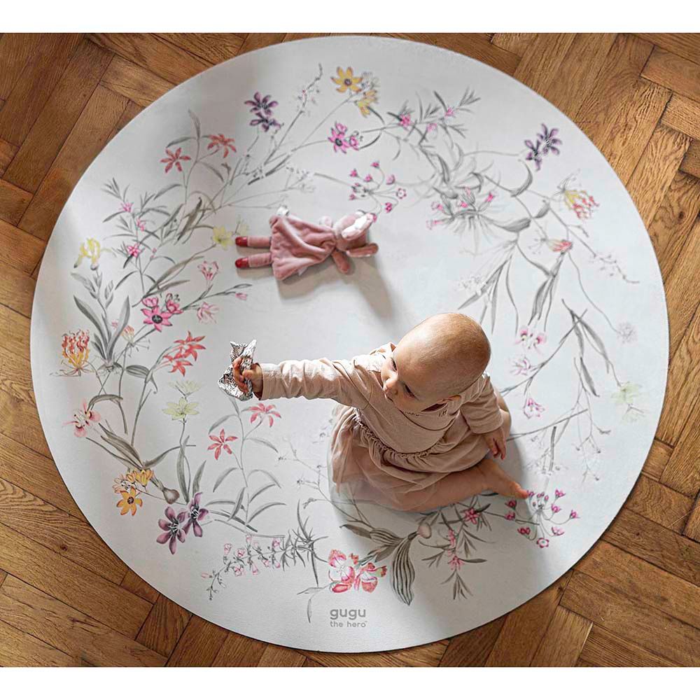 Gugu The Hero - Natural Rubber Mat - Flower Garden Circle