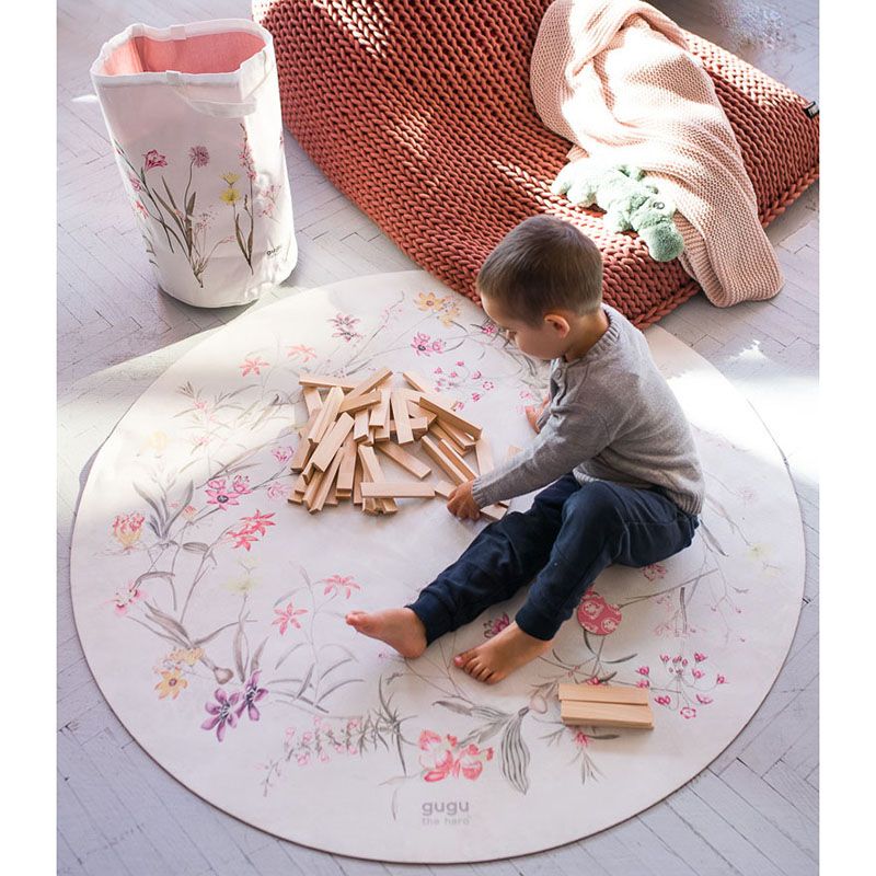 Gugu The Hero - Natural Rubber Mat - Flower Garden Circle