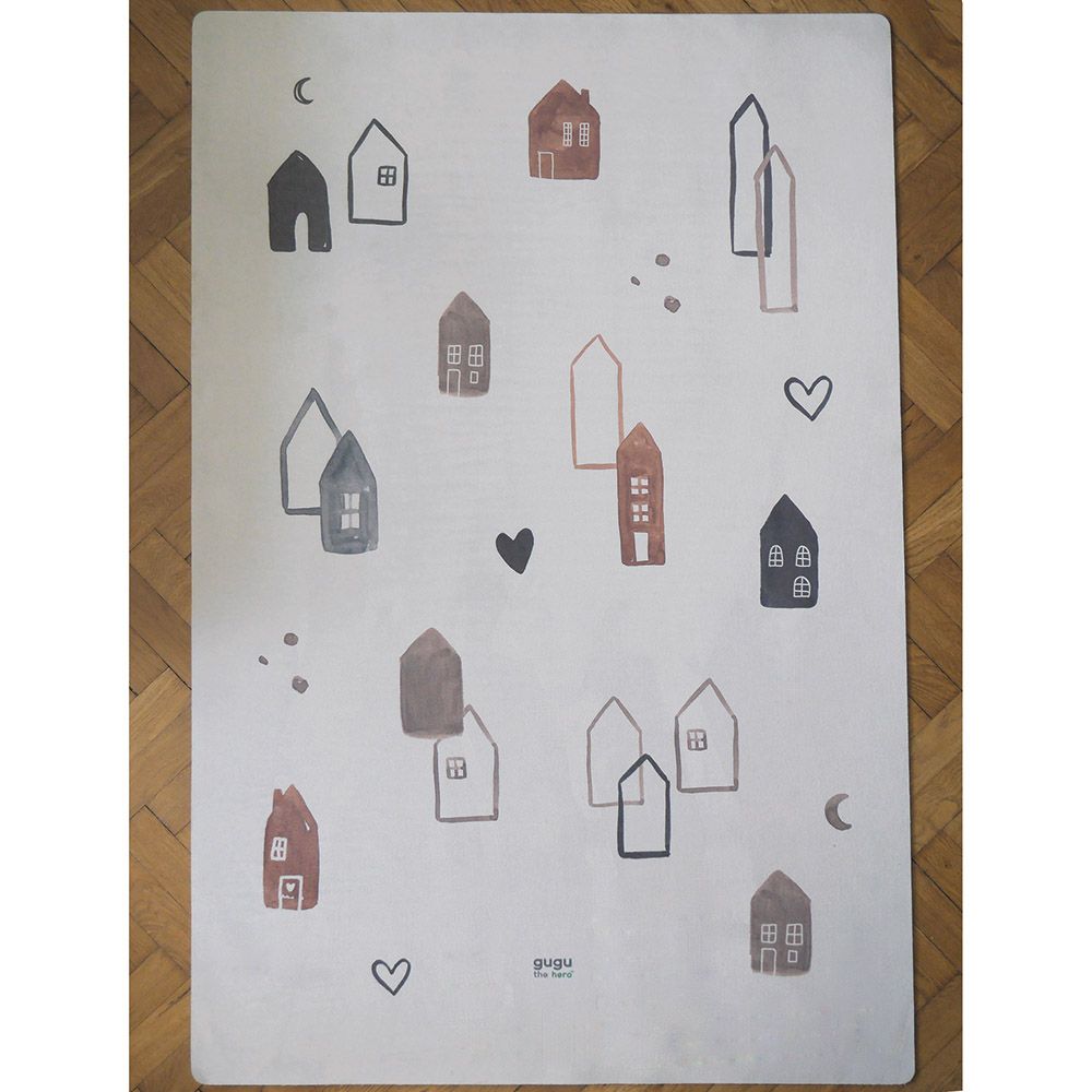 Gugu The Hero - Natural Rubber Mat - Scandi Town Big