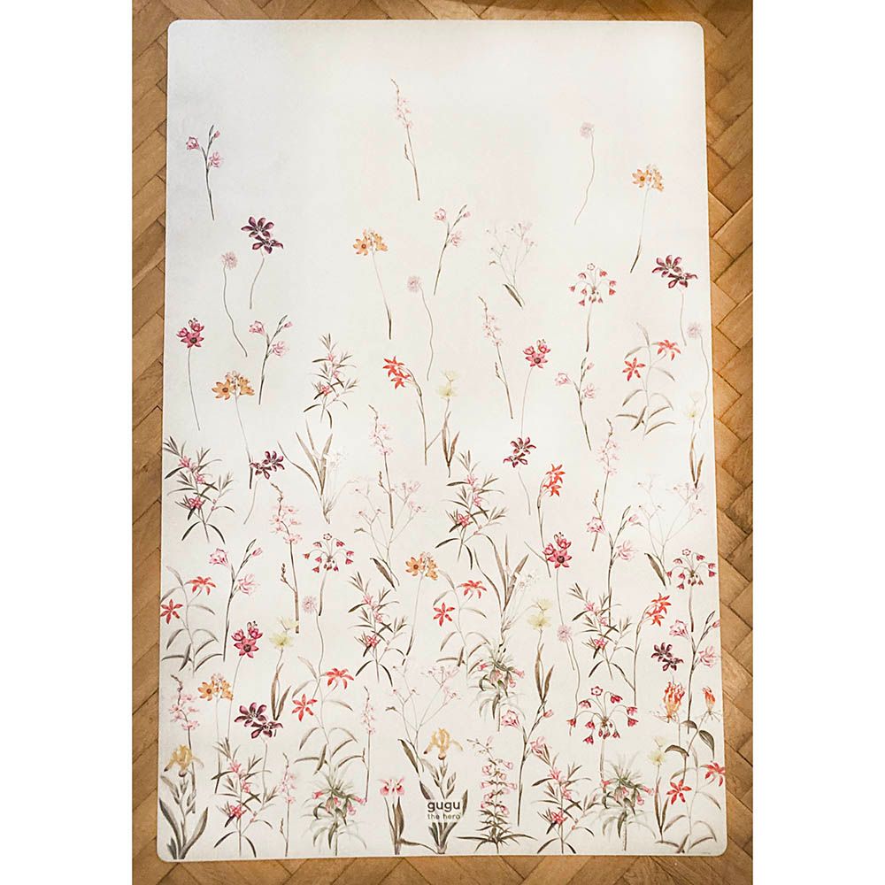 Gugu The Hero - Natural Rubber Mat - Flower Garden Big