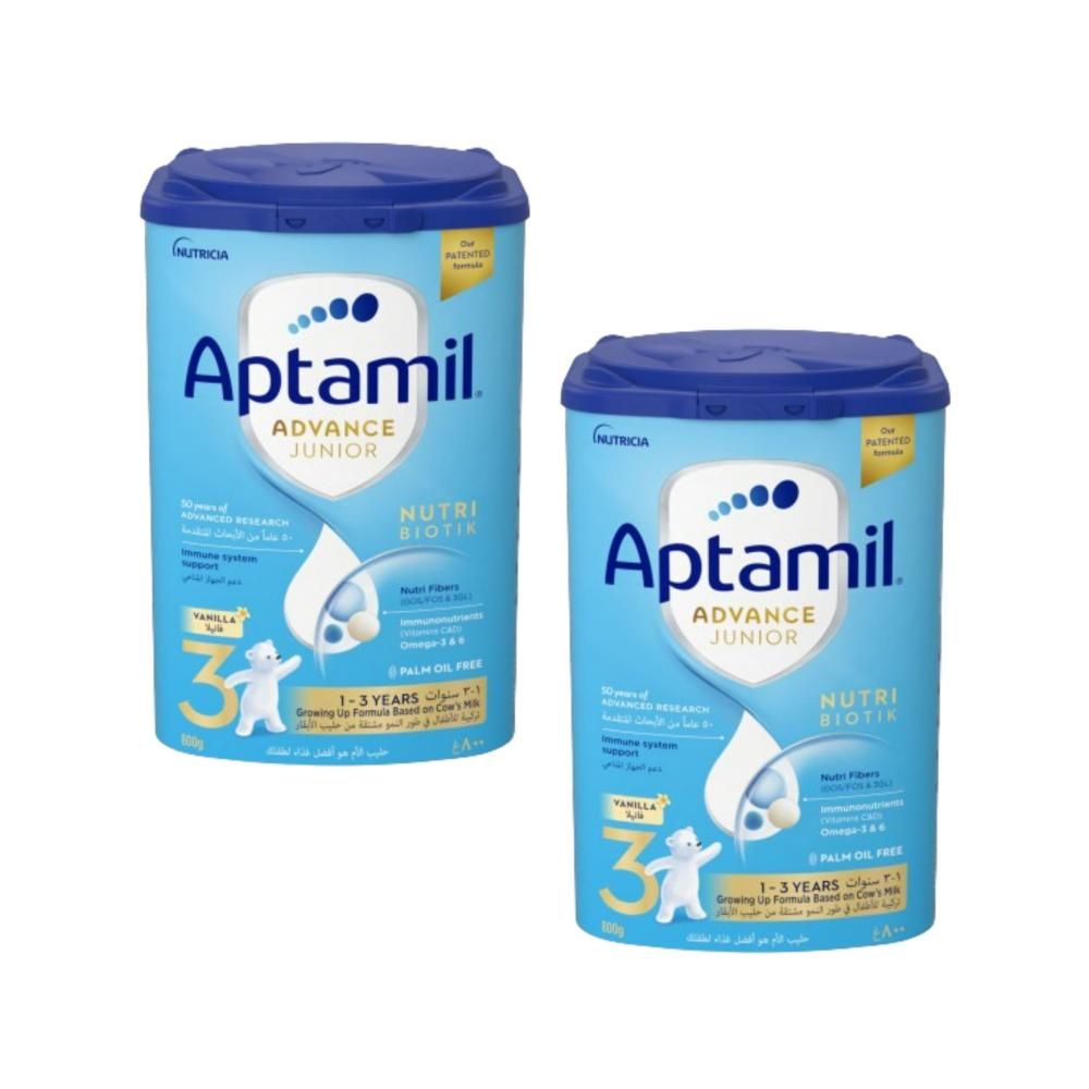 Aptamil - Palm Oil Free Advance Junior 3 Milk Formula - 800 g - Pack of 2