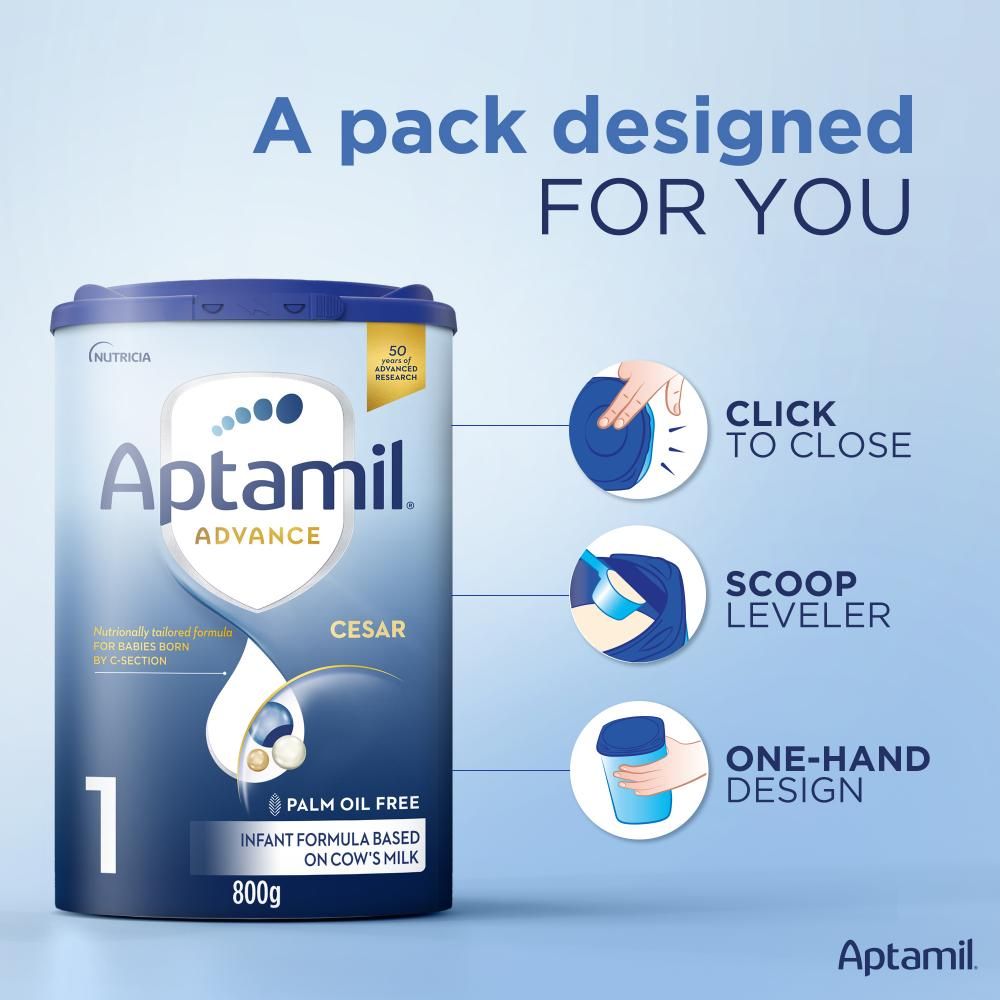 Aptamil - Advance Cesar 1 Infant Milk Formula - 0-6M - 800 g