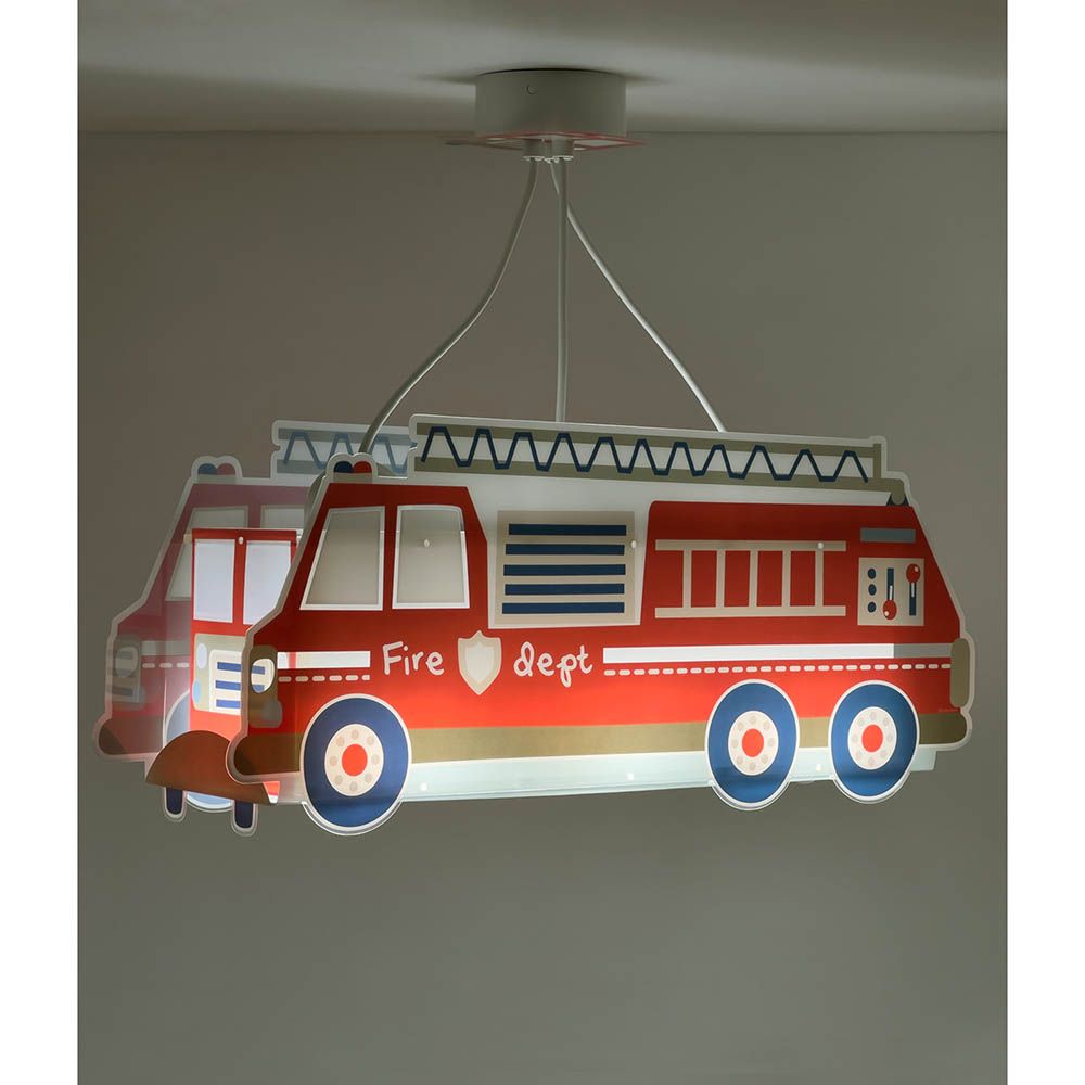 ChildrenLighting - Fire Truck Light Pendant Lamp - Red