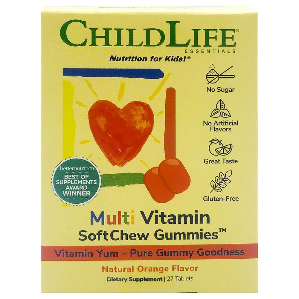 Childlife Essentials - Kids Multi-Vitamin SoftChew Gummies - Orange - 27's