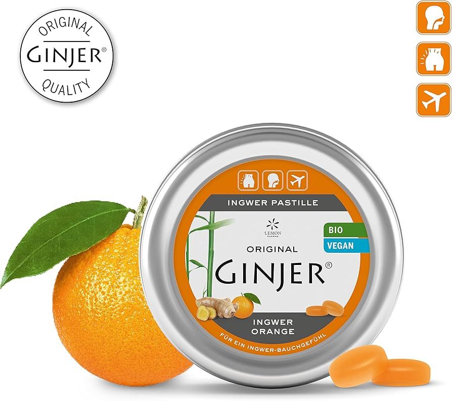 Ginjer - Original Organic Pastille - Orange Flavour - 40 gm