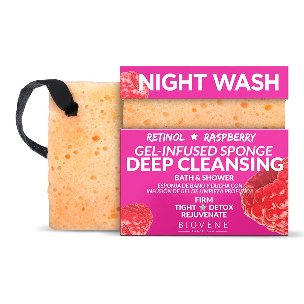 Biovene - Body Night Wash Sponge - Orange - 75gm