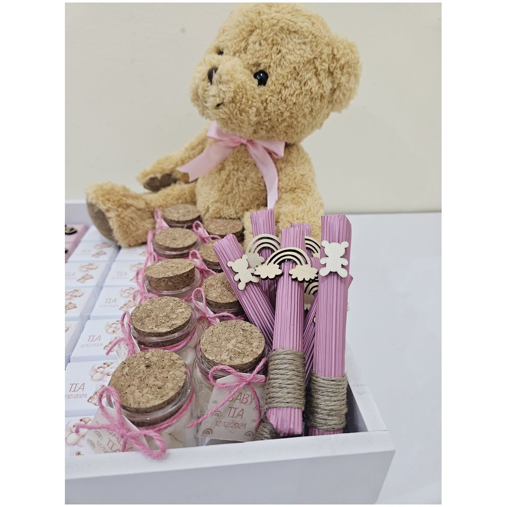 Dream Day Design - Teddy Bear Tray - Pink - 52 Pcs