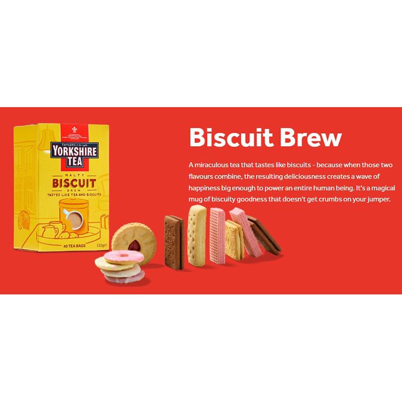 Taylors Of Harrogate - Yorkshire Biscuit Brew Tea Bags - 40pcs