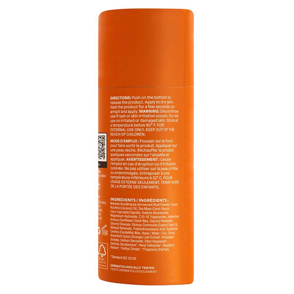 Attitude - Plastic-Free Deodorant - Orange Leaves - 85 g