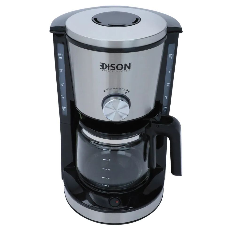 Edison - Electric Coffee Maker - Black - 1.25 L - 1000 W