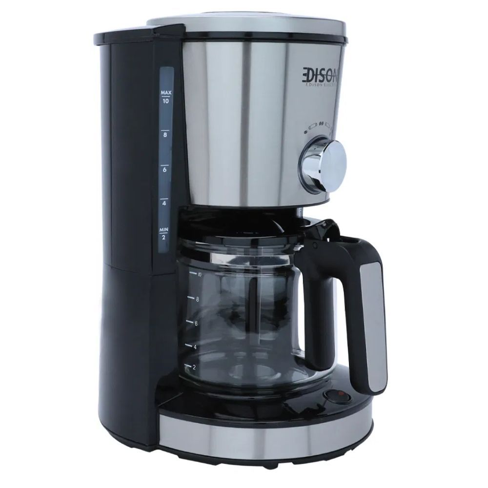 Edison - Electric Coffee Maker - Black - 1.25 L - 1000 W