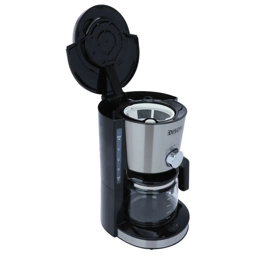 Edison - Electric Coffee Maker - Black - 1.25 L - 1000 W