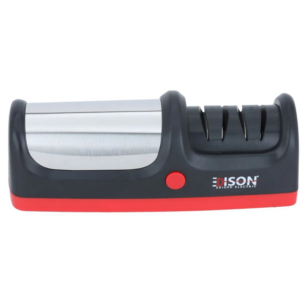 Edison - 2 Levels Electric Knife Sharpener - Black/Red - 11 W