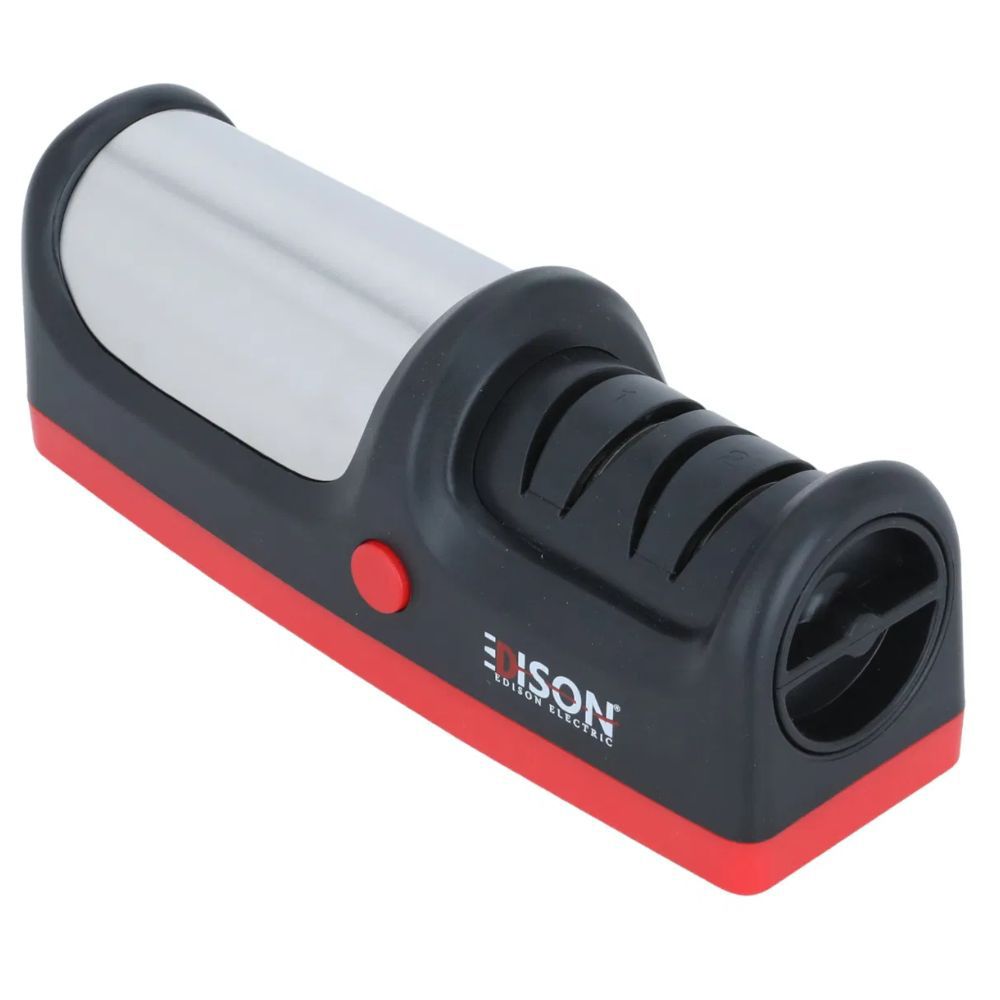 Edison - 2 Levels Electric Knife Sharpener - Black/Red - 11 W