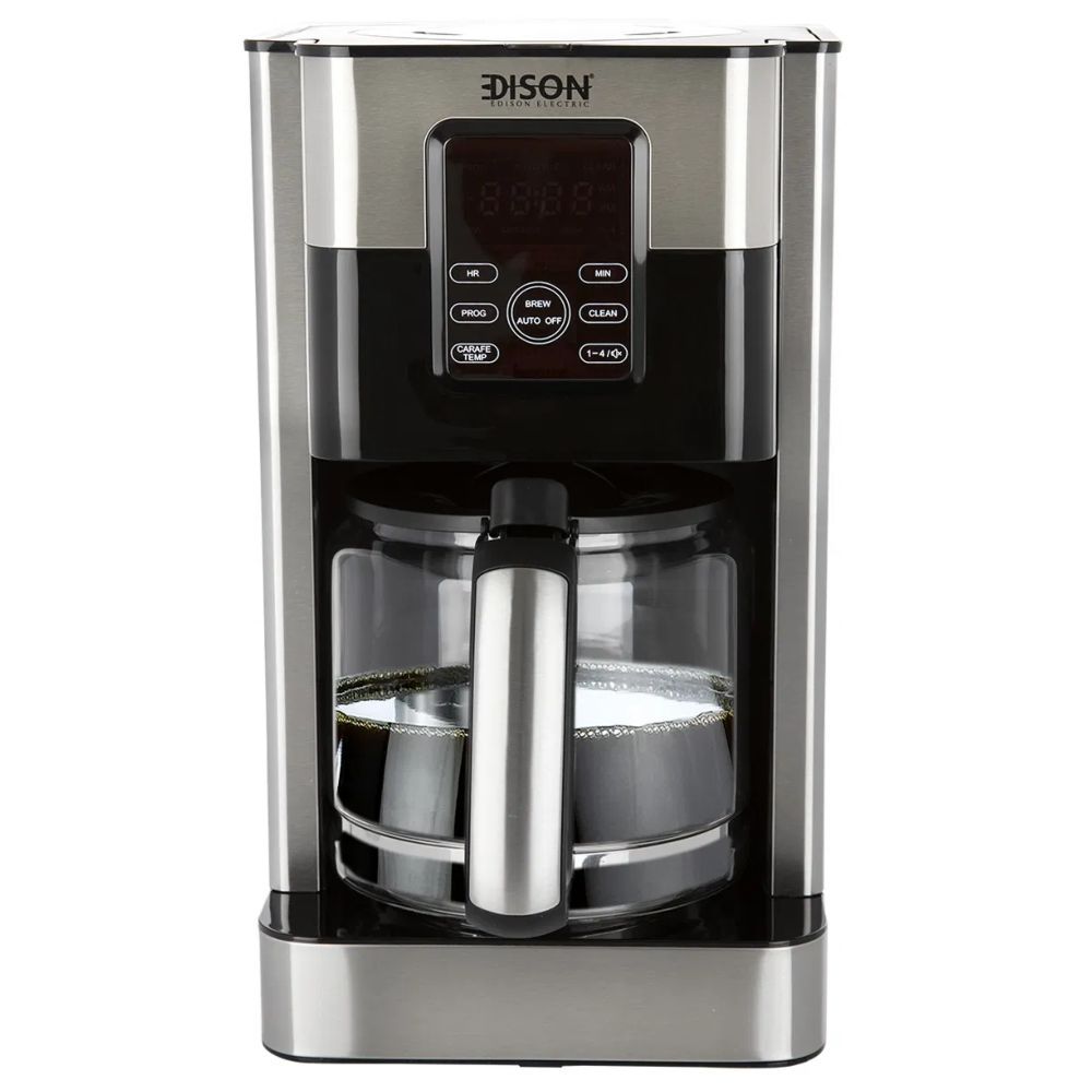 Edison - Electric Coffee Maker - Black - 1.8 L - 1000 W