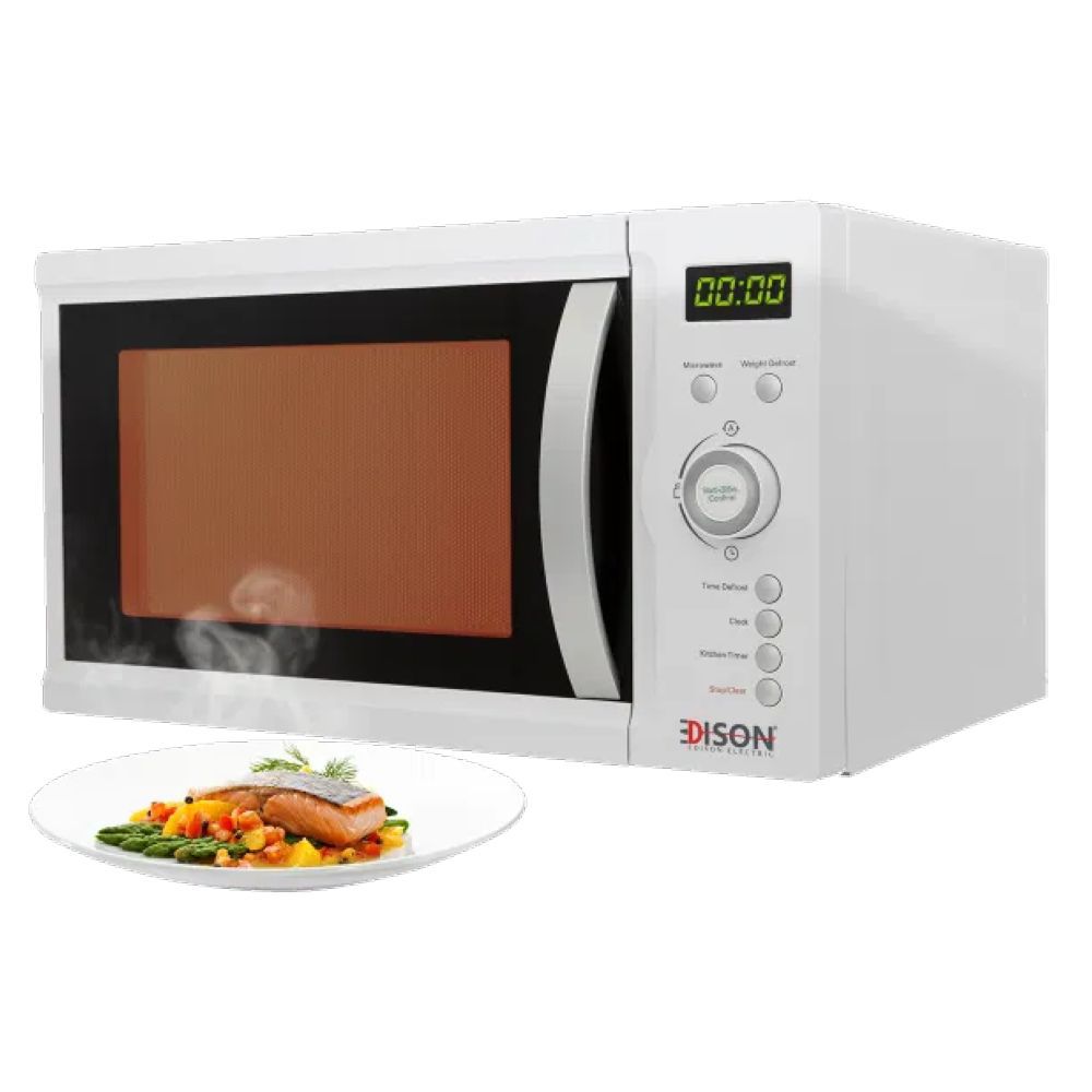 Edison - Microwave Oven - White - 2 3L - 800 W