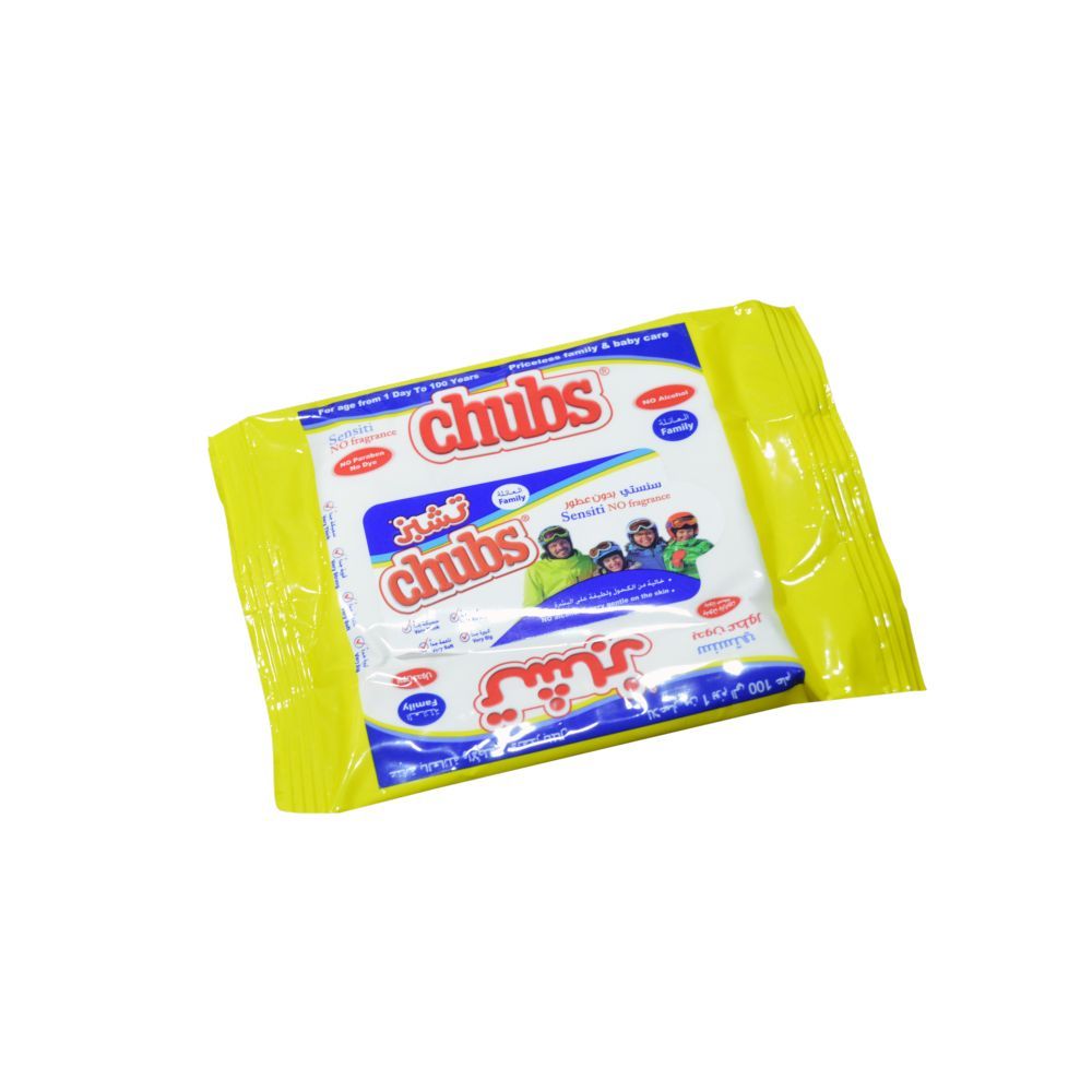 Chubs - All Family Sensiti No Fragrance Pocket Size Wipes - Pack of 5