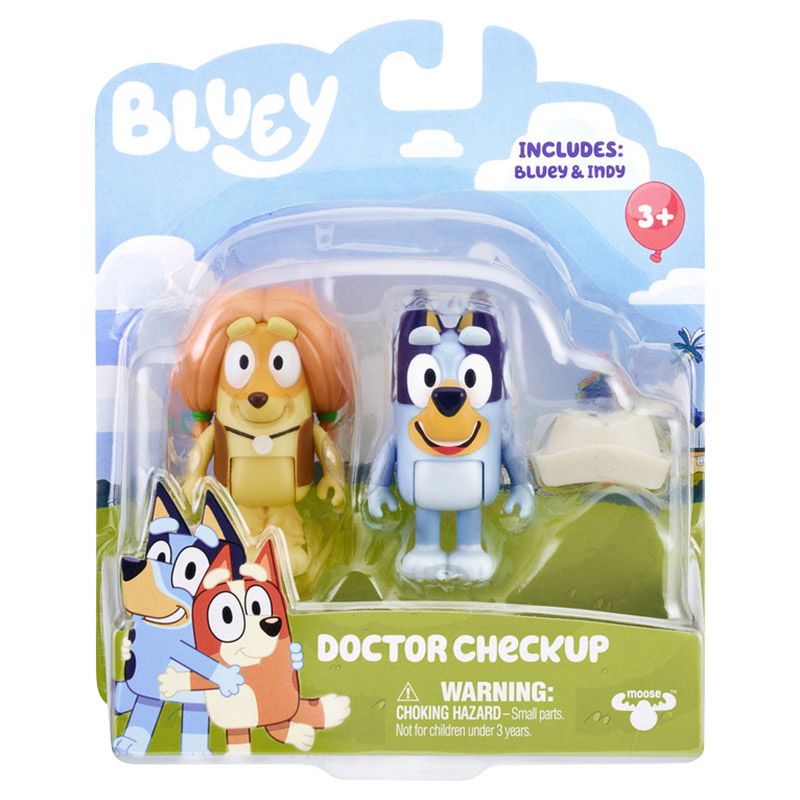 Bluey - Doctor Check Up Figure Set - Bluey And Indy - 2pcs