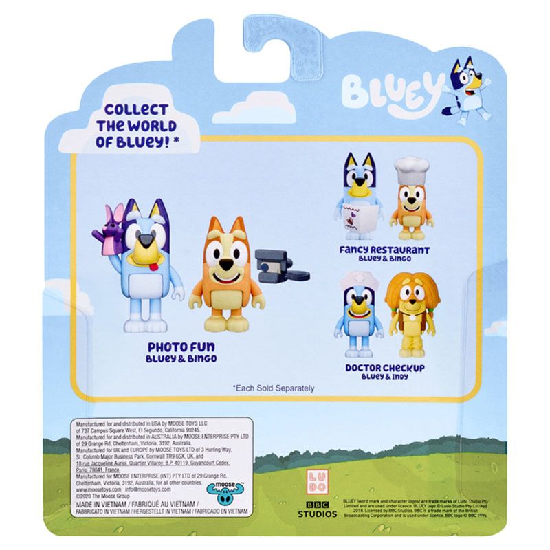 Bluey - Photo Fun Figure Set - Bluey And Bingo - 4pcs