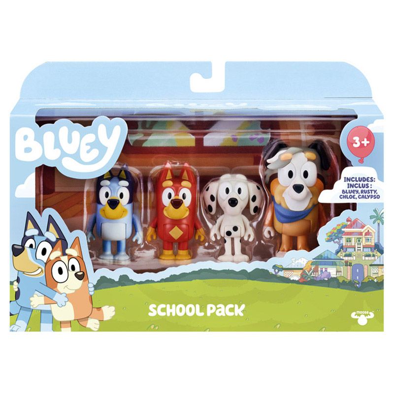 Bluey - School Pack Figure Set - 4pcs