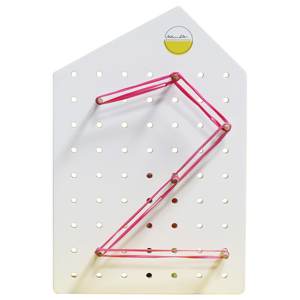 Mkandm - Geoboard Wooden Toy - White