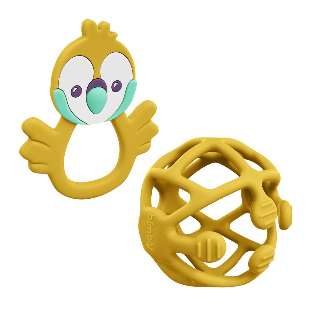 Bimbly - Silicone Teethers - Yellow - 2pcs