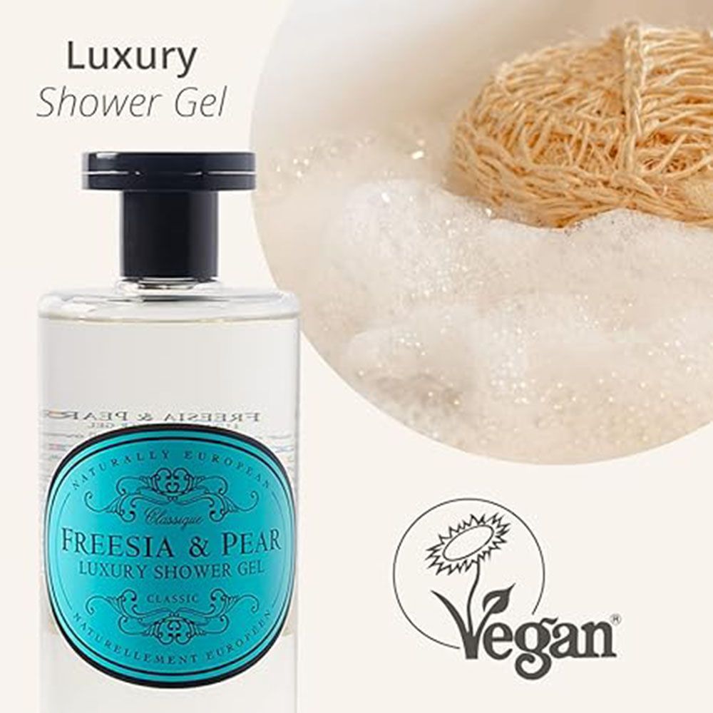 Naturally European - Shower Gel Bottle - Freesia And Pear - 500 ml