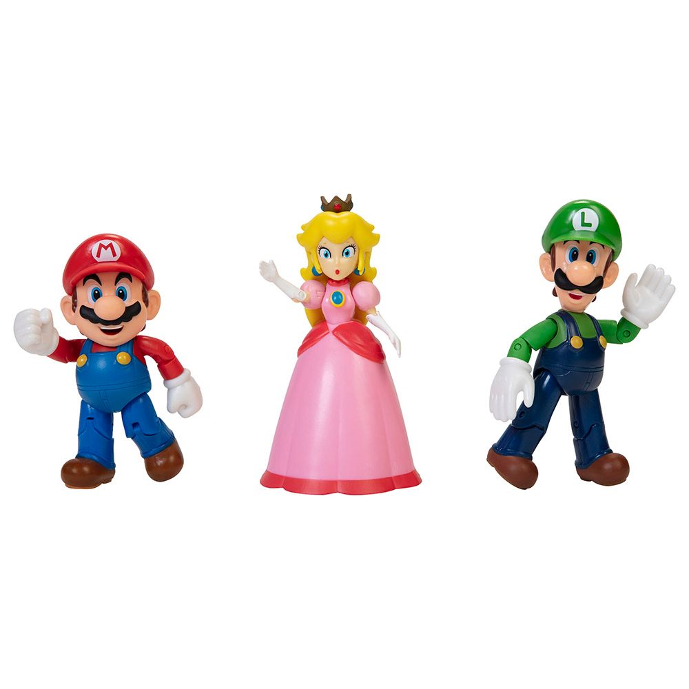 Mario - Super Mario Nintendo Figure Set - 3pcs - 4-Inch