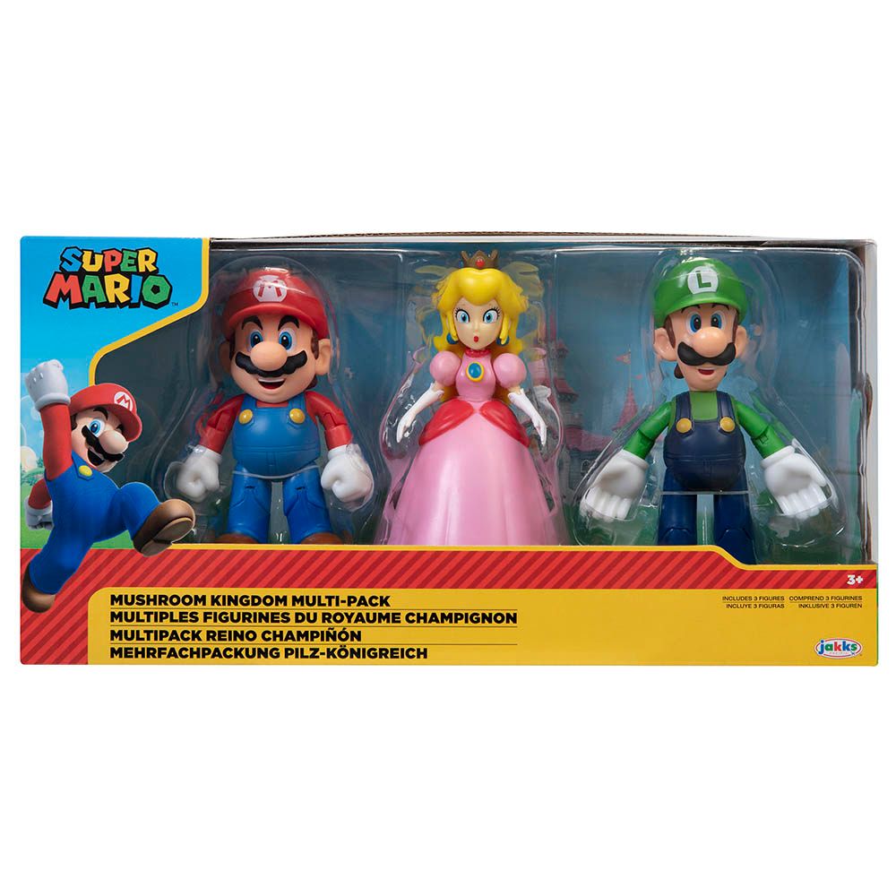 Mario - Super Mario Nintendo Figure Set - 3pcs - 4-Inch