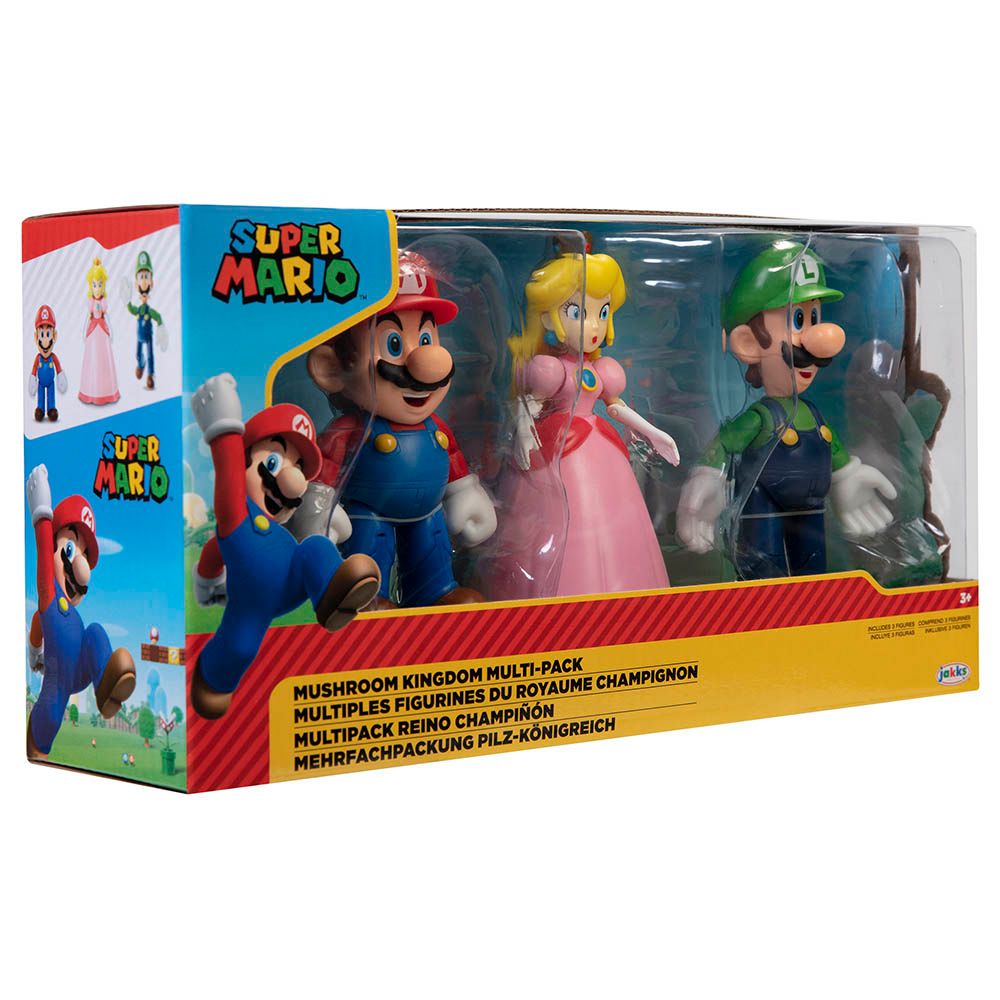 Mario - Super Mario Nintendo Figure Set - 3pcs - 4-Inch