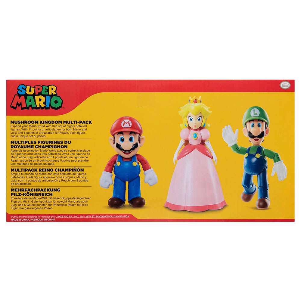 Mario - Super Mario Nintendo Figure Set - 3pcs - 4-Inch