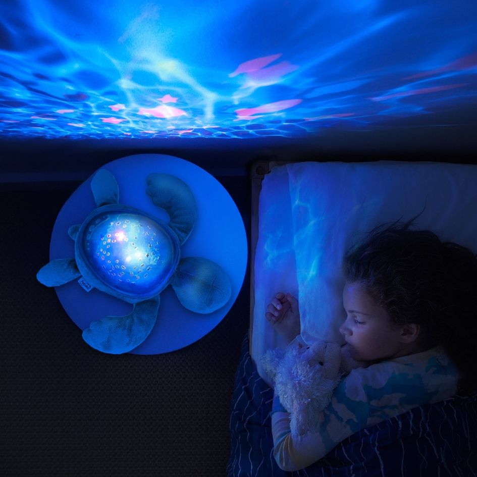 Pabobo - Rechargeable Turtle Nightlight & Projector - Aqua Dream