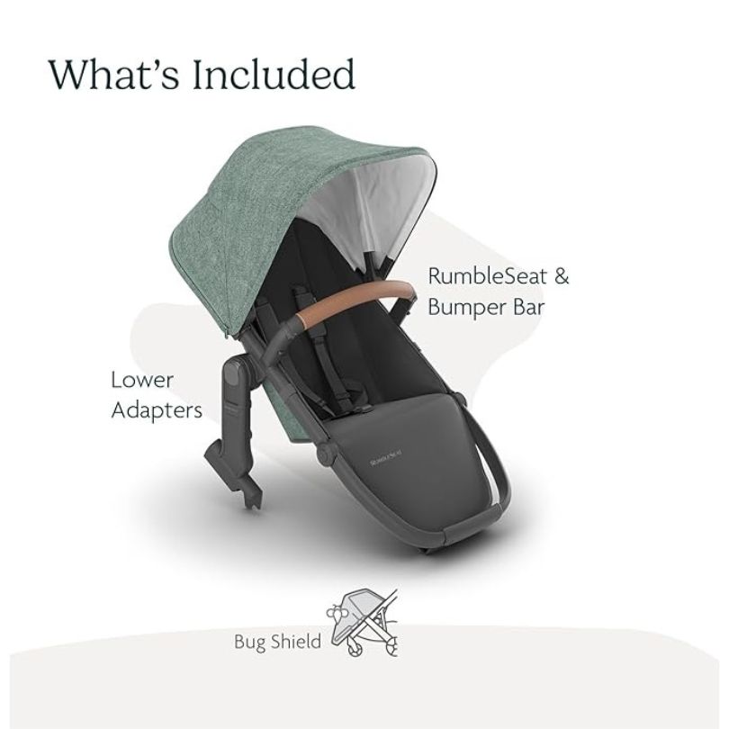 Uppababy - RumbleSeat V2 Gwen Stroller Seat - Green Melange