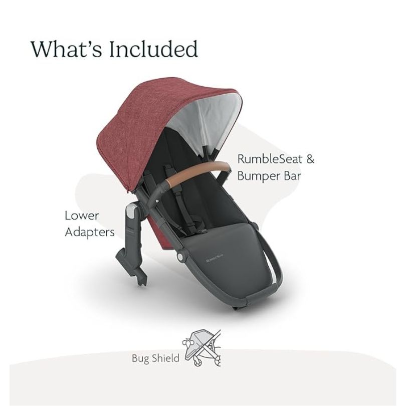 Uppababy - RumbleSeat V2 Lucy Stroller Seat - Rosewood Melange