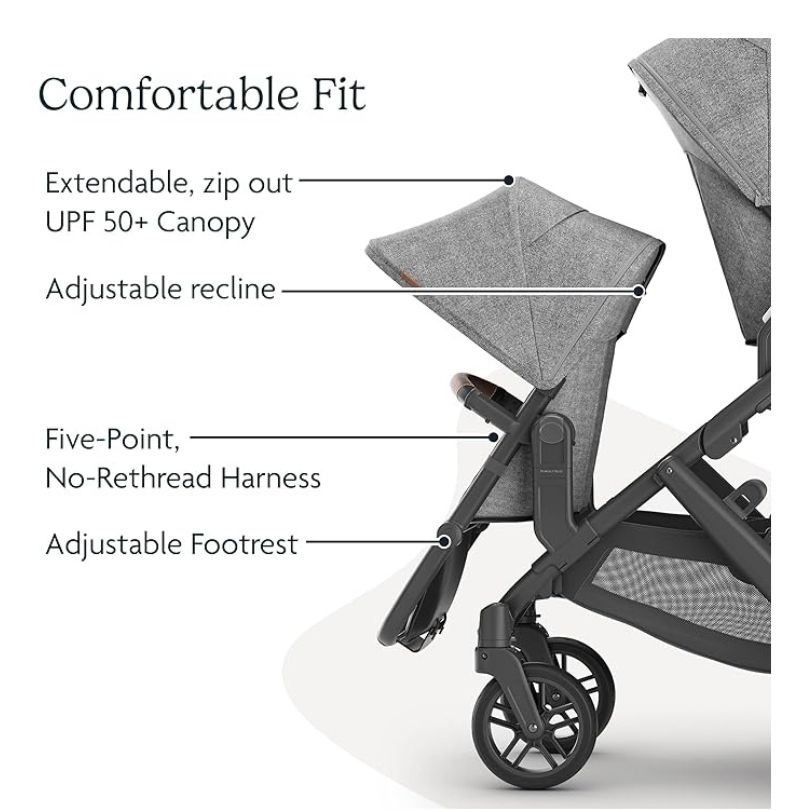 Uppababy - RumbleSeat V2 Lucy Stroller Seat - Rosewood Melange