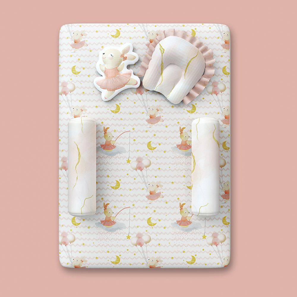 Fancy Fluff - Organic New Born Bed Set - 6pcs - Day Dream