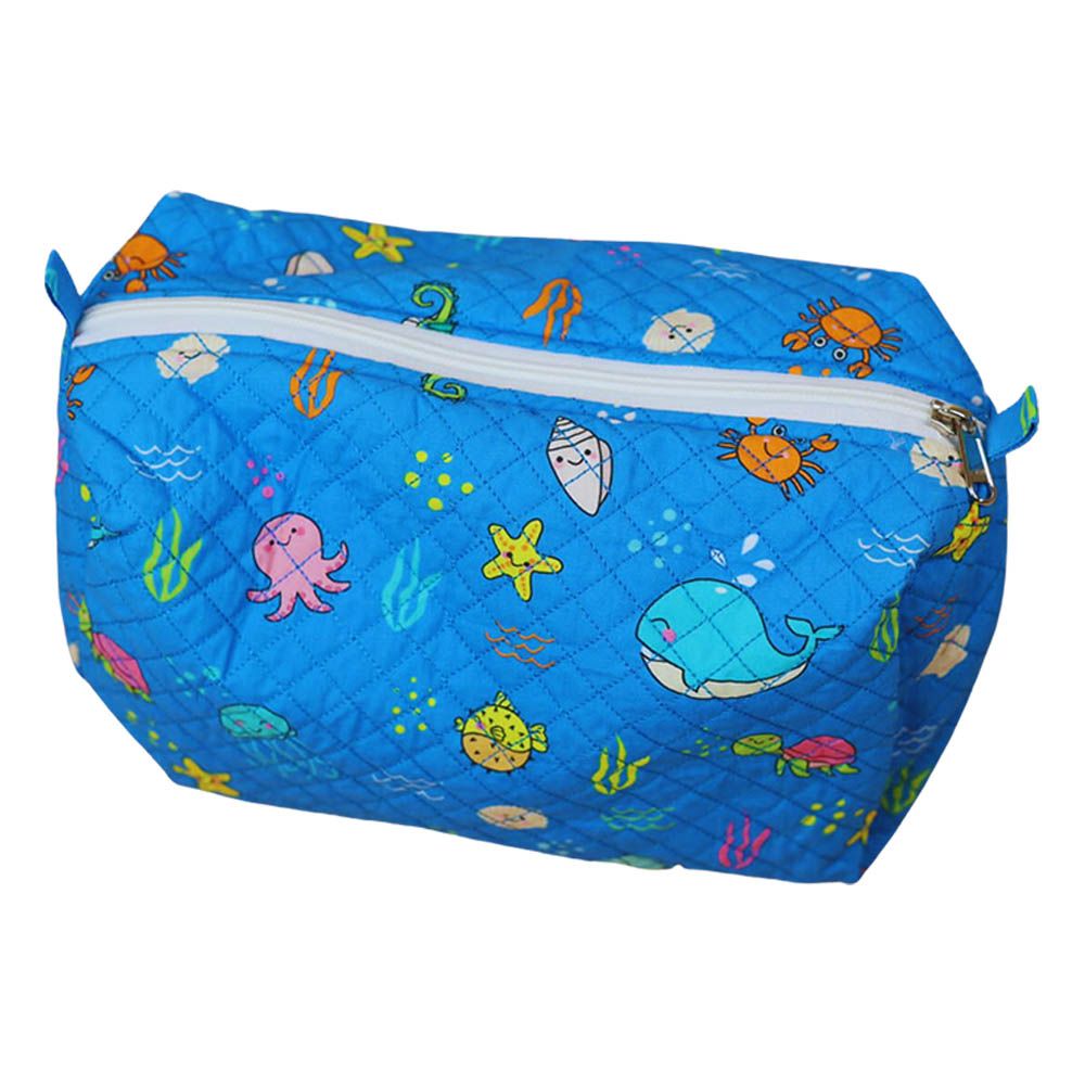 Tiny Tots - Quilted Rectangular Travel Pouch - Under The Sea