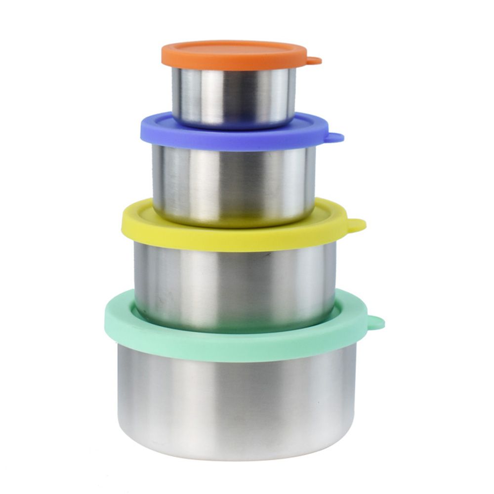 Tiny Tots - Stainless Steel Snack Containers - 4pcs