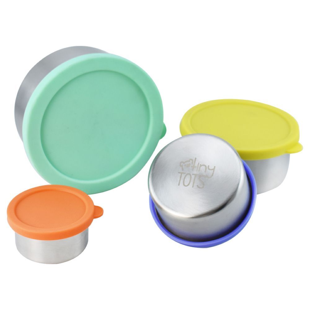 Tiny Tots - Stainless Steel Snack Containers - 4pcs