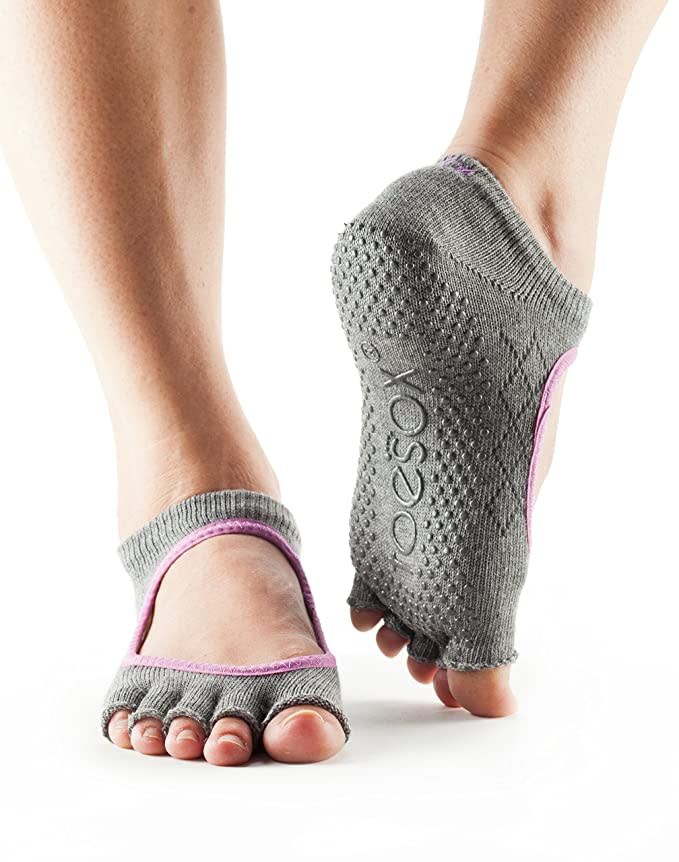 Toesox - Bella Half Toe Socks - Fishnet Storm