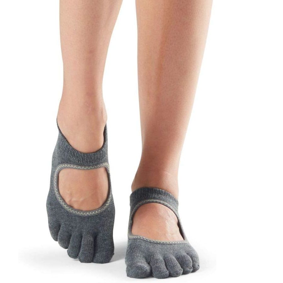 Toesox - Bellarina Full Toe Socks - Charcoal