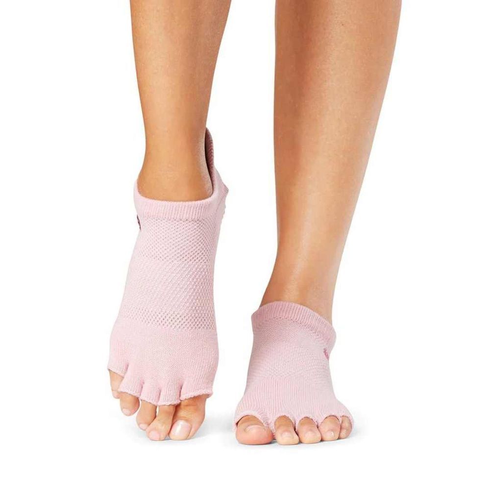 Toesox - Low Rise Half Toe Socks - Happy