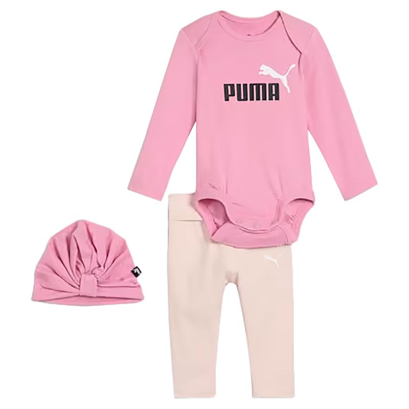 Puma - 3pc-Set - Minicats Baby Onesie, Pants And Hat - Pink