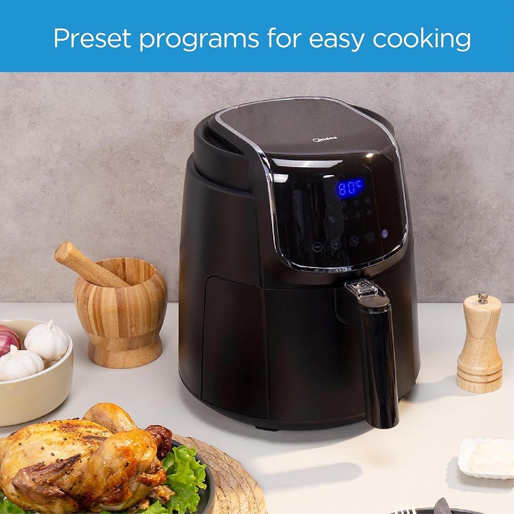 Midea - XL Digital Air Fryer - Black - 4.7 L