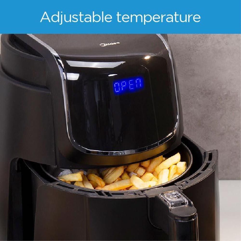 Midea - XL Digital Air Fryer - Black - 4.7 L