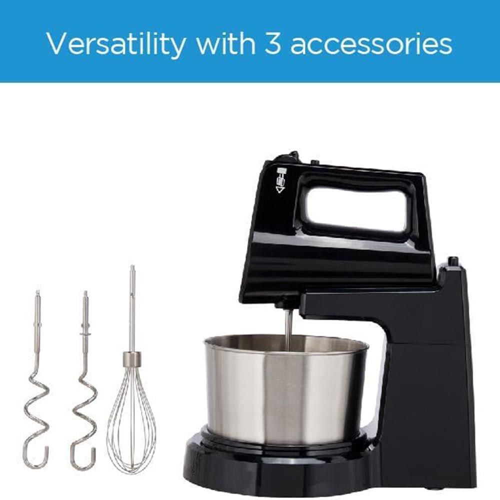 Midea - Stand Mixer With Electric Whisk - Black - 2 L