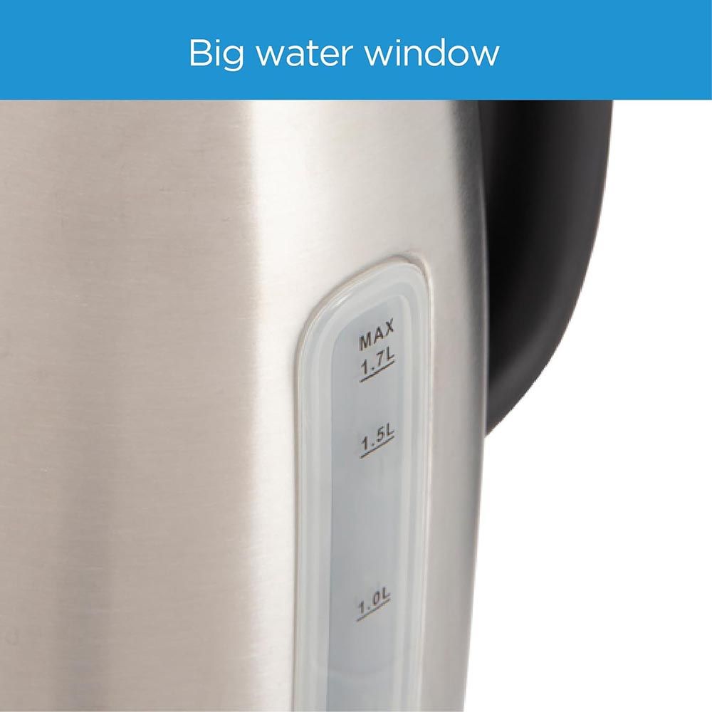 Midea - Stainless Steel Electric Kettle - Black - 1.7 L