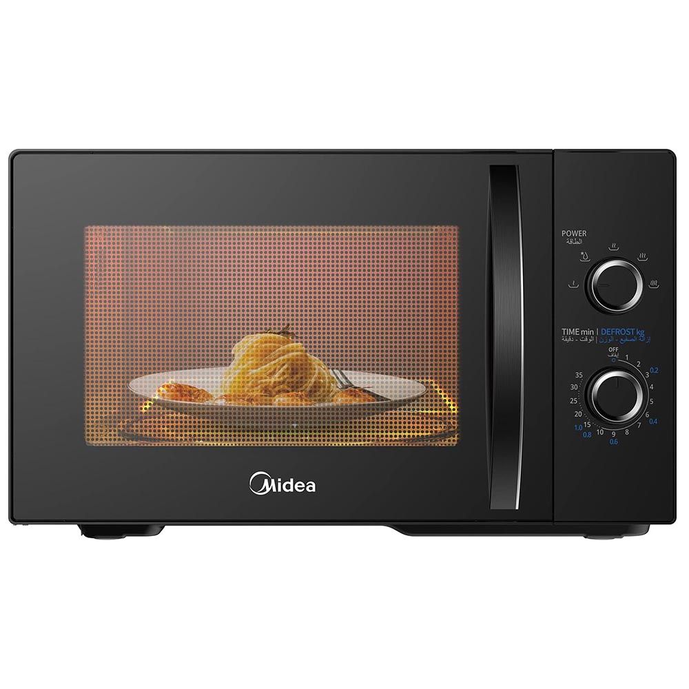 Midea - Solo Microwave Oven With 5 Power Levels - Black - 25 L