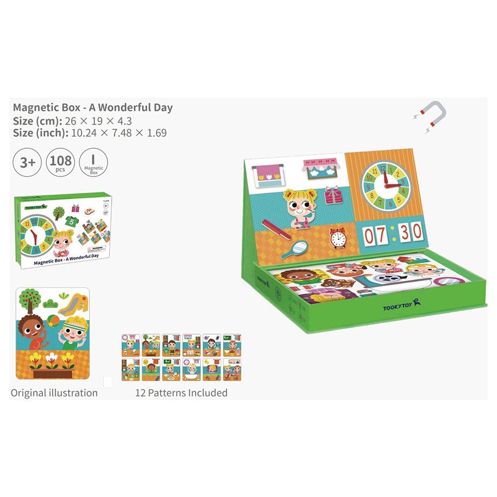 TookyToys - A Wonderful Day Themed Magnetic Travel Play Box - 108pcs