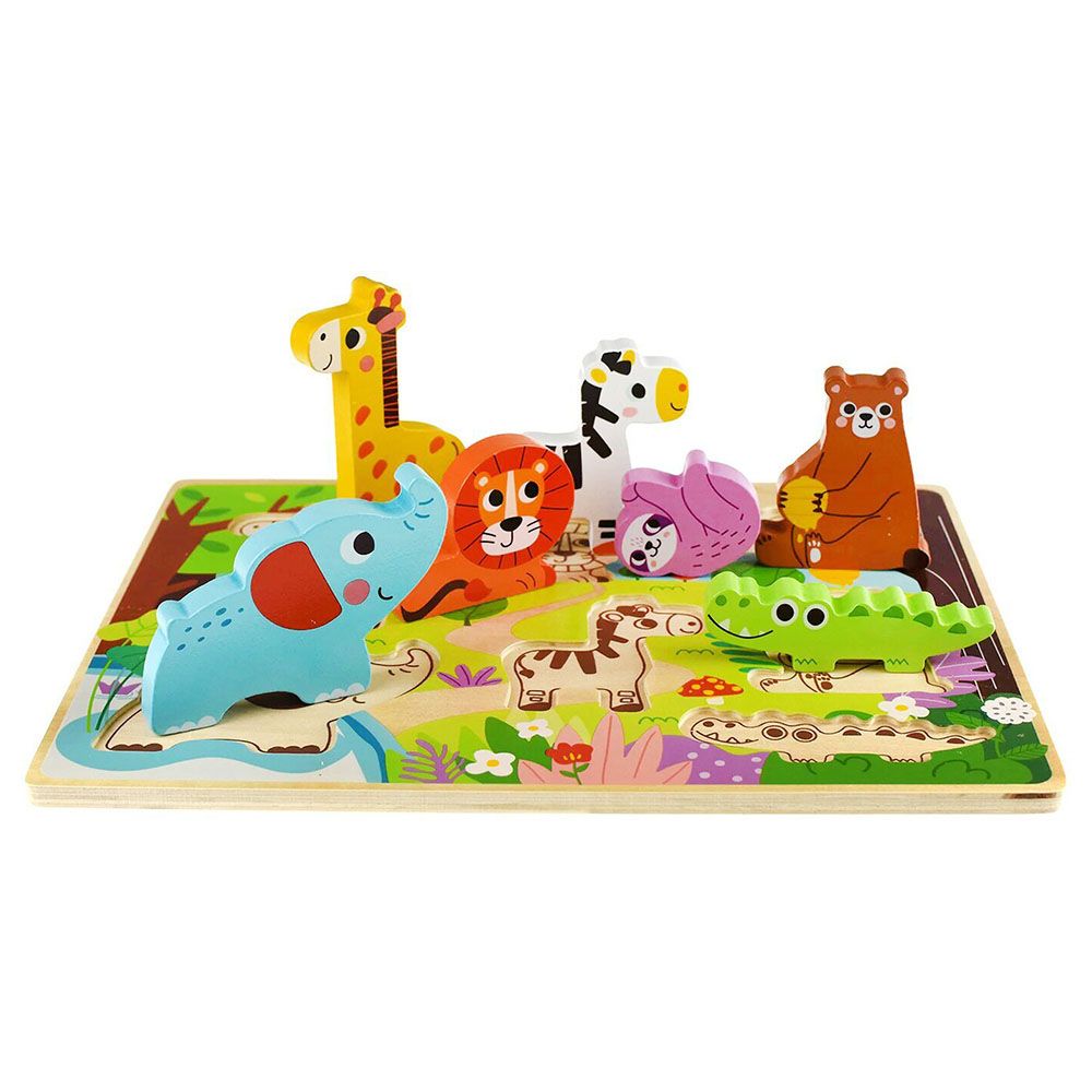 TookyToys - Animal Block Puzzle - 8pcs